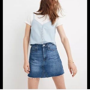 Madewell Rigid Denim A-Line Skirt 32